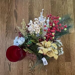 Floral arrangement and vase